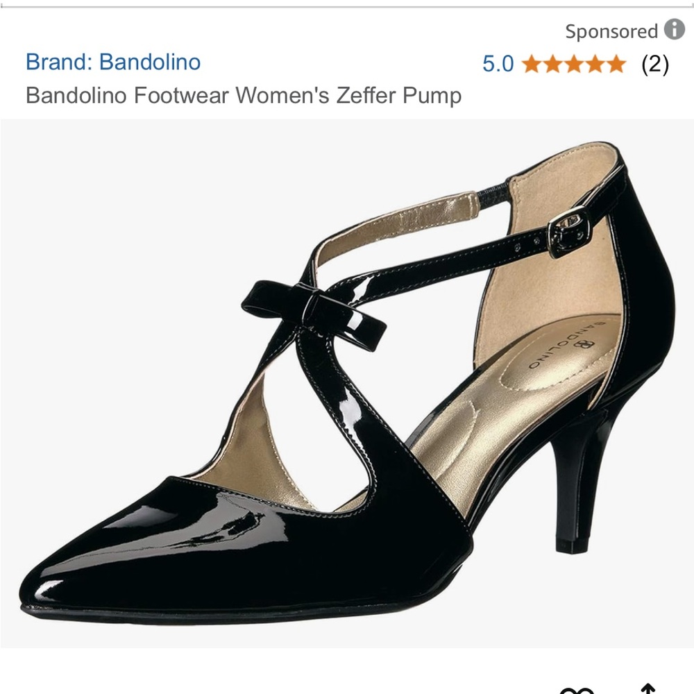 Bandolino Black Stiletto Heels with Ankle Strap